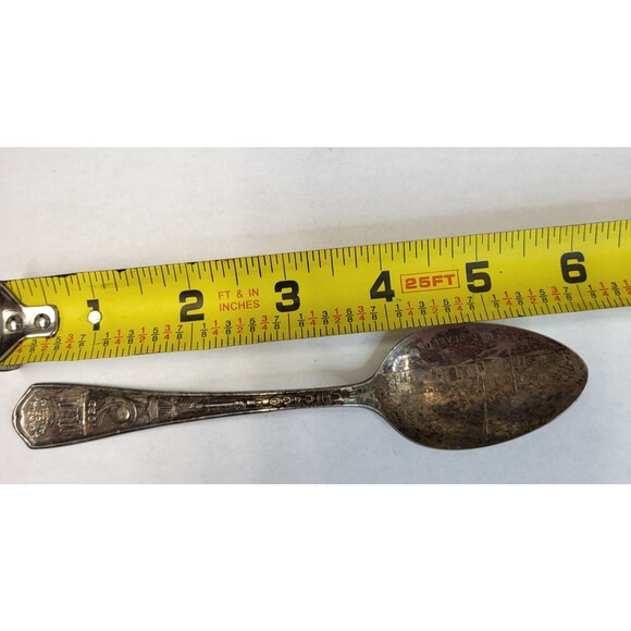 1933 Chicago Century of Progress East View Admin Building Silver Souvenir Spoon - Picture 6 of 6